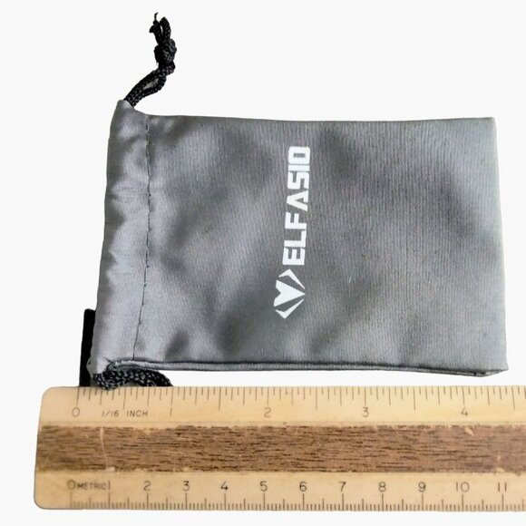 ELFASIO Gray Drawstring Jewelry Pouch Bag Small - Picture 3 of 3